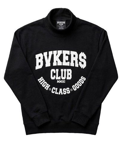 BVKER$ CLUB Turtleneck Crew Black | BAKED